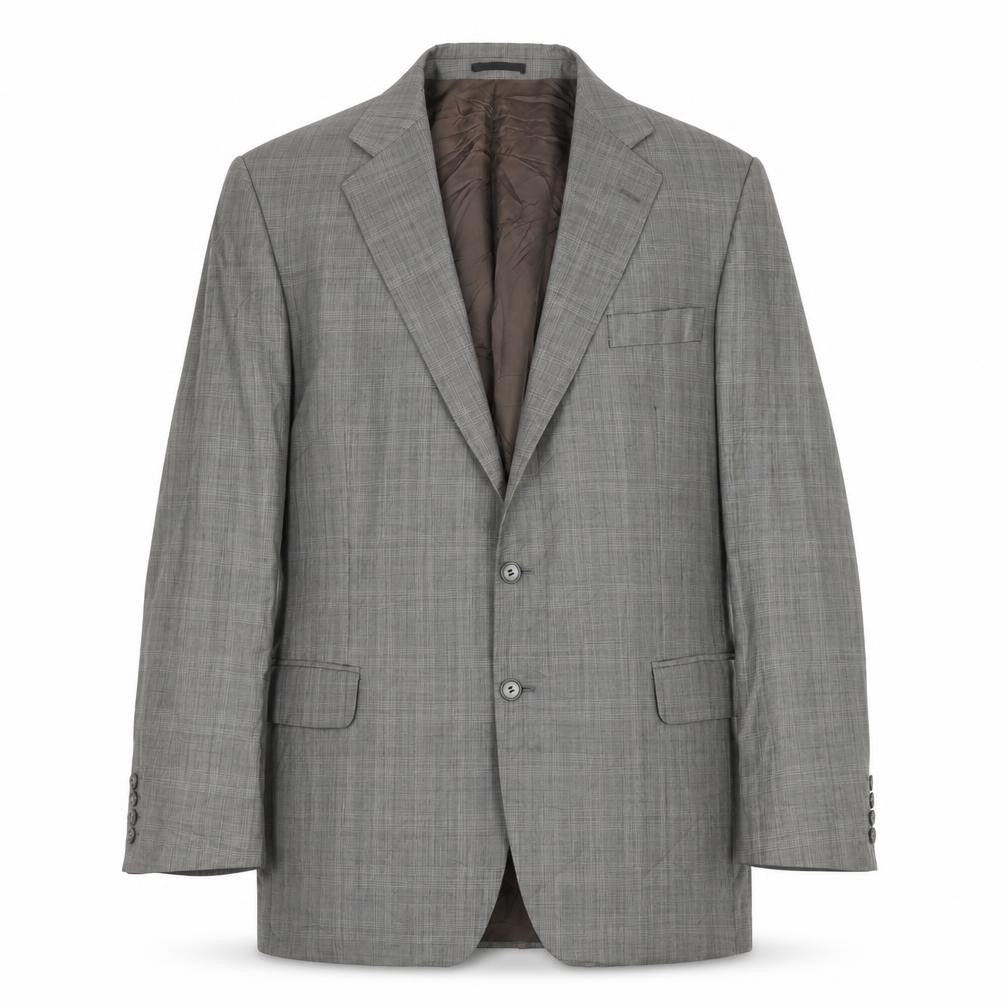 Mens 46 Chest Regular Magee Grey Two-Button Blazer