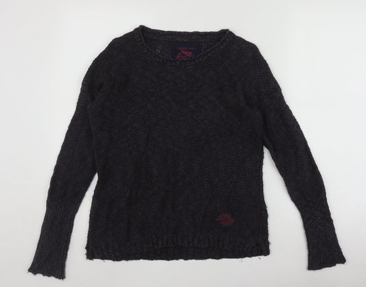 Superdry Women's Black Chunky-Knit Jumper XS