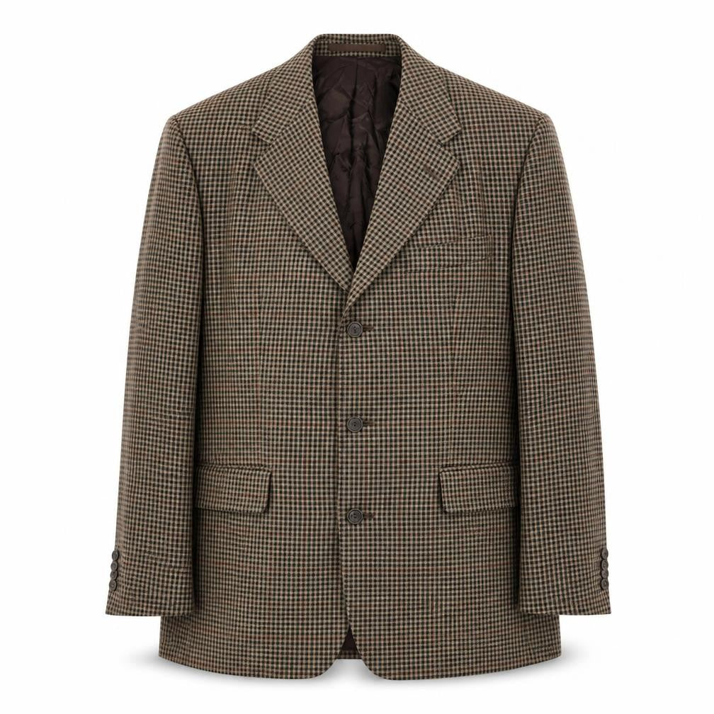 Mens 40 Chest Regular Dunn & Co Brown Three-Button Blazer