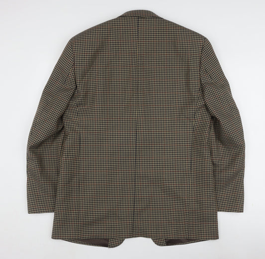 Dunn & Co Men’s Brown Check Blazer 40R Classic Style