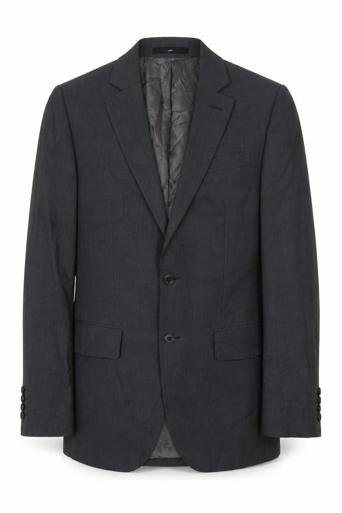 Mens 36 Chest Regular Jaeger Grey Two-Button Blazer