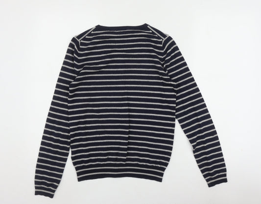Boden Women's Striped Cardigan UK 12 - Classic Wool Knit