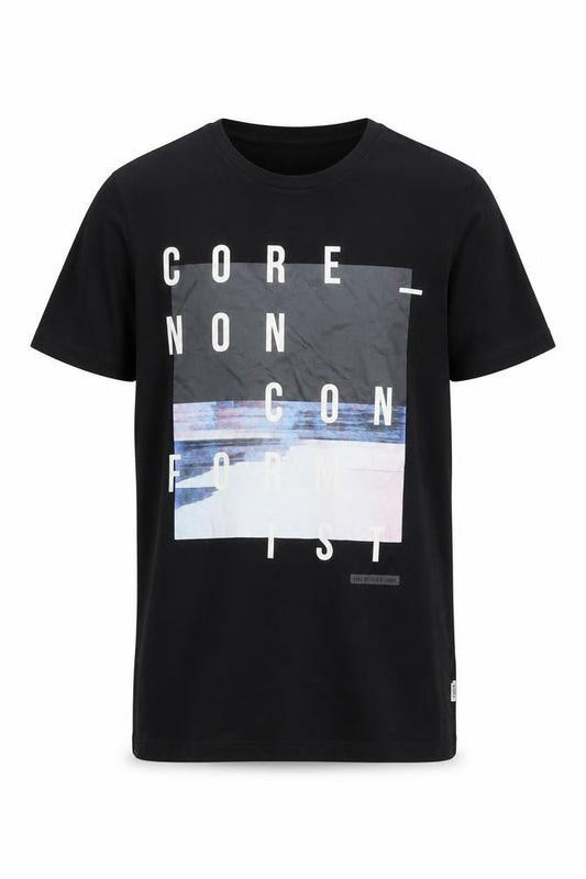 Mens UK Size M JACK & JONES Black  Cotton T-Shirt