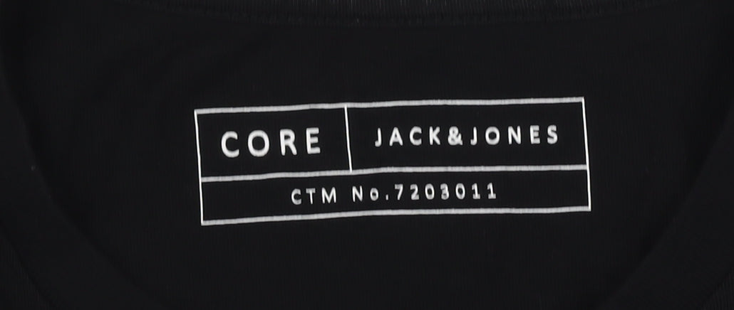Jack & Jones Men's M Black Graphic T-Shirt