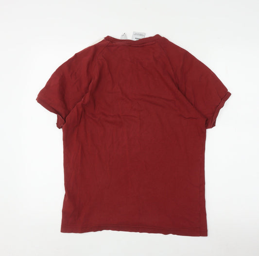 Adidas Men's Red Short Sleeve T-Shirt - Size S