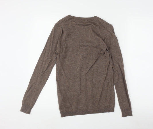 L.K. Bennett Women's Brown V-Neck Pullover Jumper XS