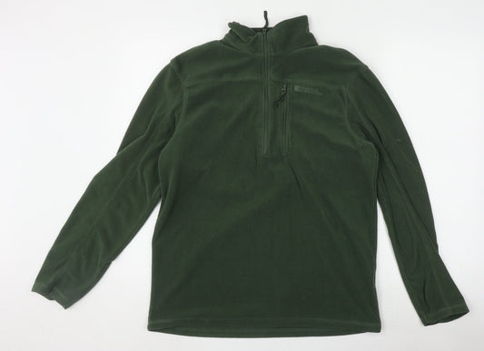Mountain Warehouse Green Men's M Henley Fleece Sweatshirt