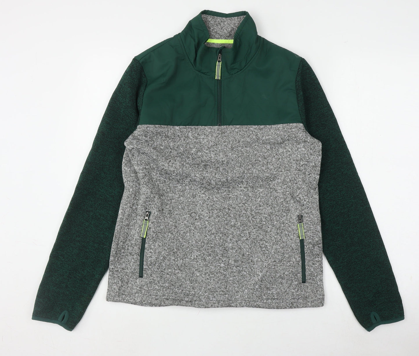 Boden Teen Green 164 Mock Neck Full Zip Sweatshirt