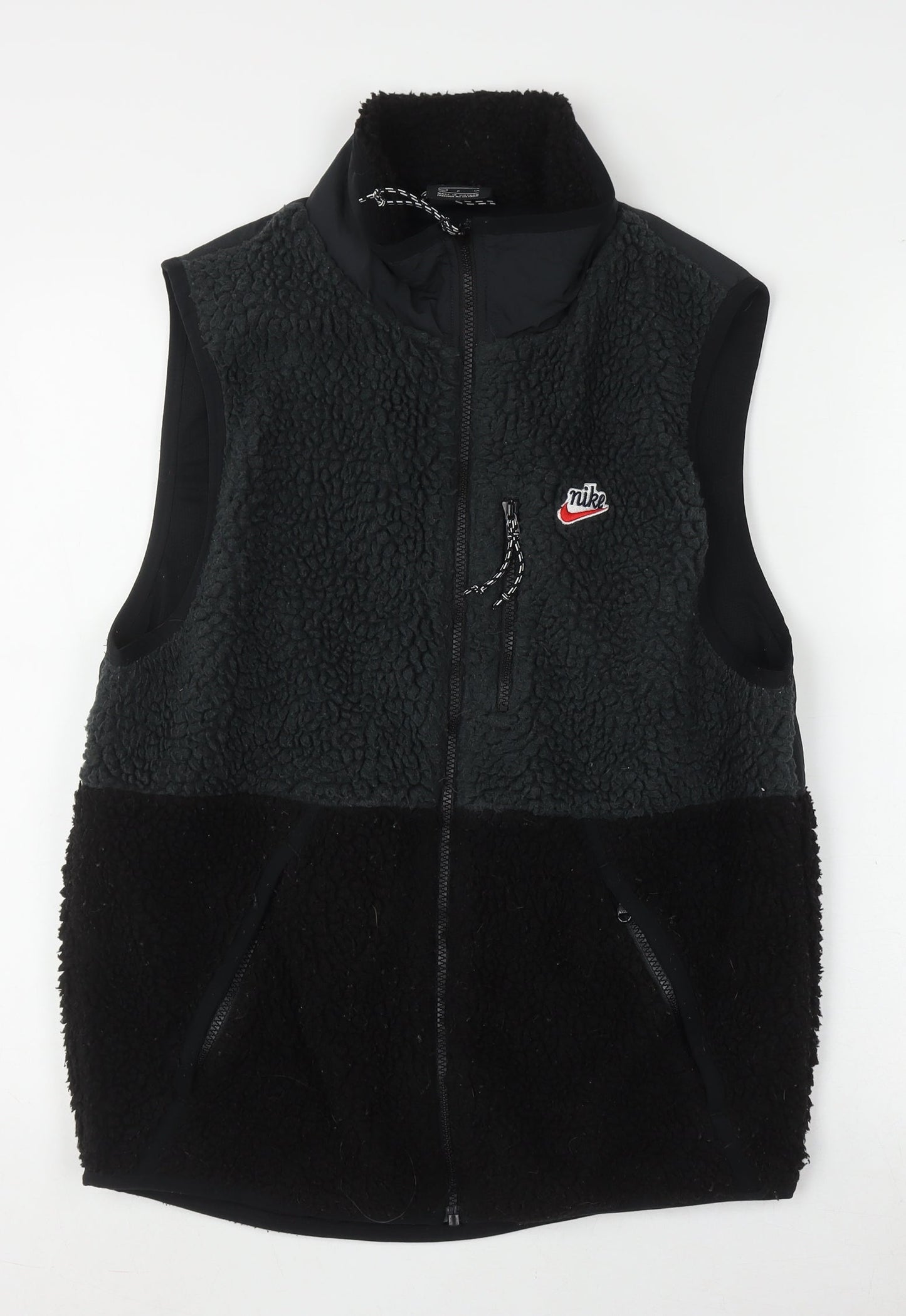 Nike Men's Black Waistcoat, Size S, with Full Zip