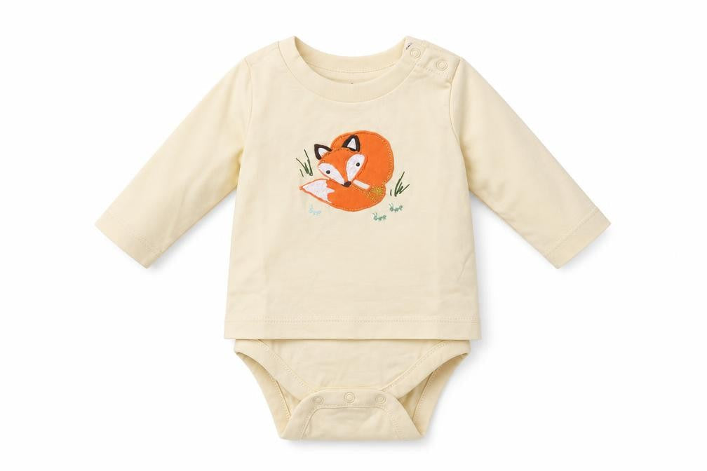 Baby Gap Unisex Ivory Long Sleeve Animal Romper 0-3 Months