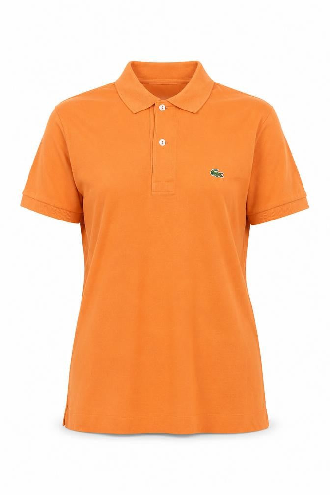 Womens UK Size 2 Lacoste Orange Cotton Polo