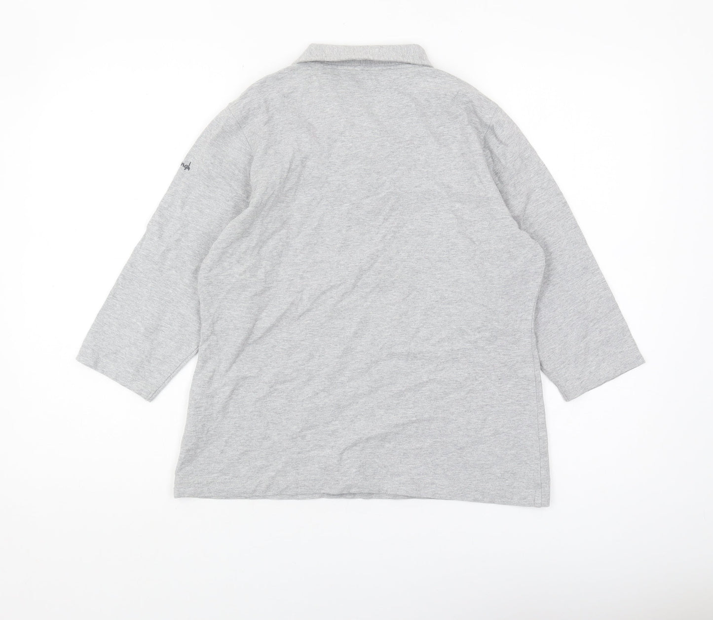 Unisex Adultss UK Size L Pringle Golf Grey Cotton Blend Polo