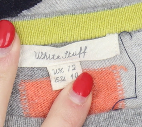 White Stuff Women's Multicoloured Striped Pullover, Size 12