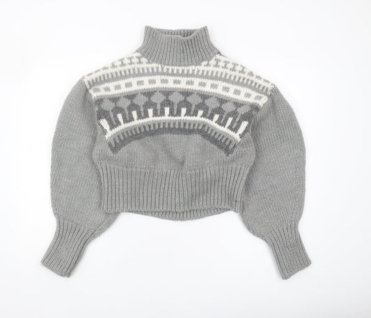 Pringle of Scotland x H&M Women's Grey XS Chunky Pullover Sweater