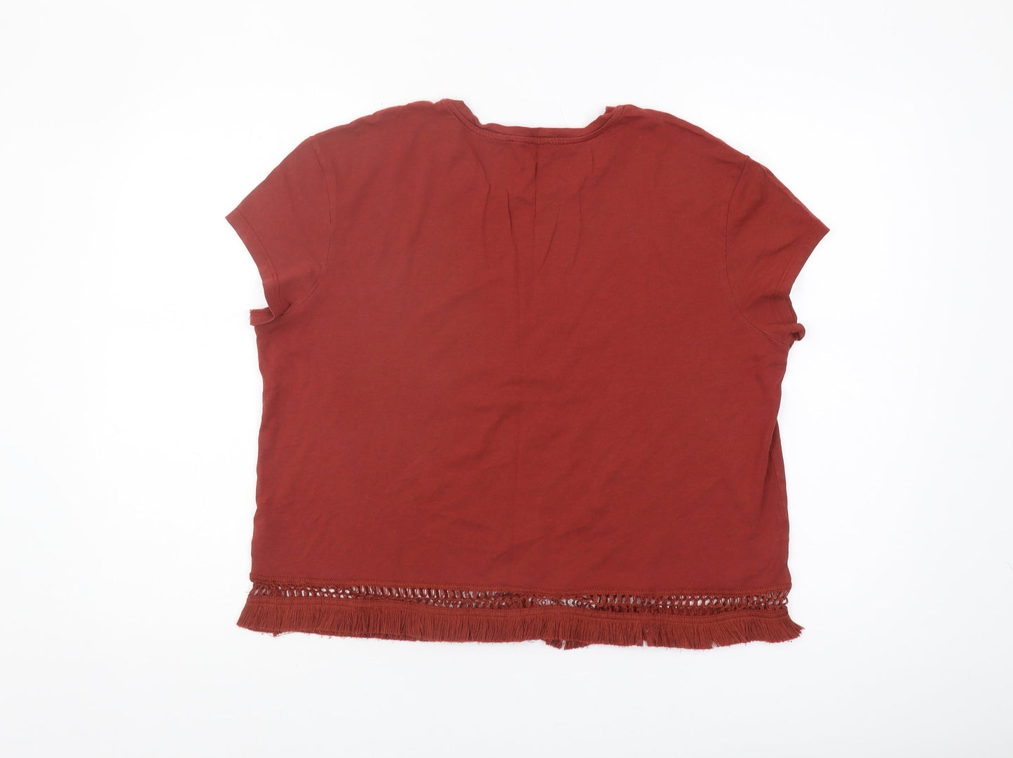 Marks and Spencer Red Women’s Size 18 Basic T-Shirt