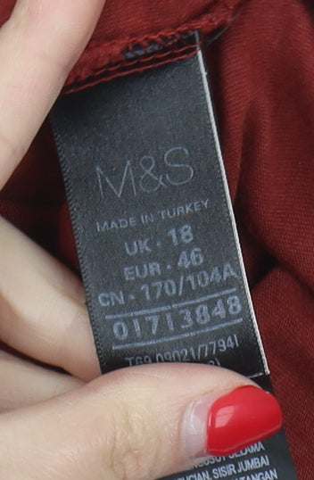 Marks and Spencer Red Women’s Size 18 Basic T-Shirt