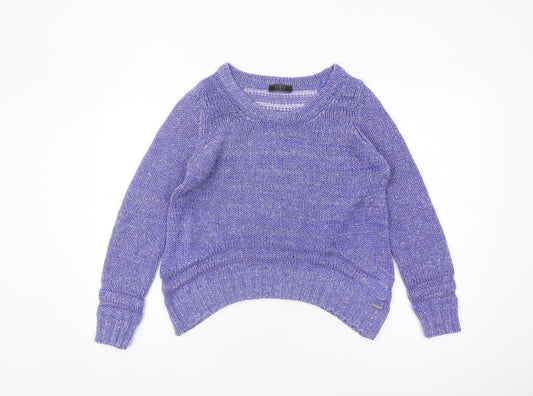 Guess Women's Purple Knit Pullover Jumper Size 8
