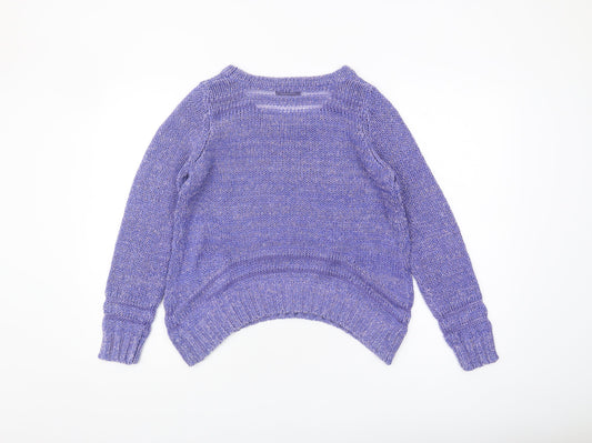 Guess Women's Purple Knit Pullover Jumper Size 8