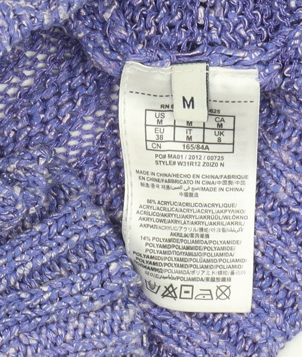 Guess Women's Purple Knit Pullover Jumper Size 8