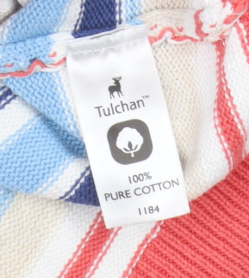Tulchan Women's Multicoloured Striped Pullover Jumper L