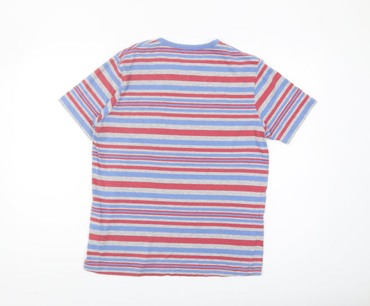 Criminal Damage Men's Multicoloured Striped T-Shirt