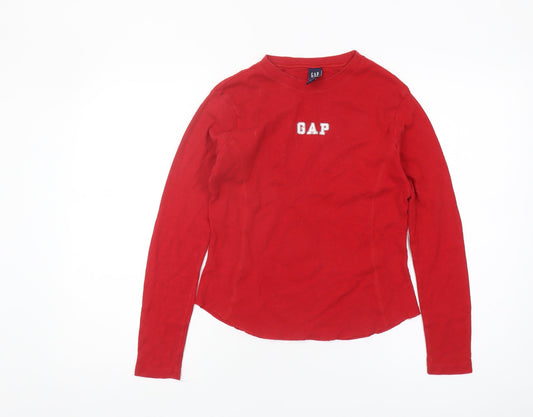 GAP Women's Red Long Sleeve T-Shirt, Size S