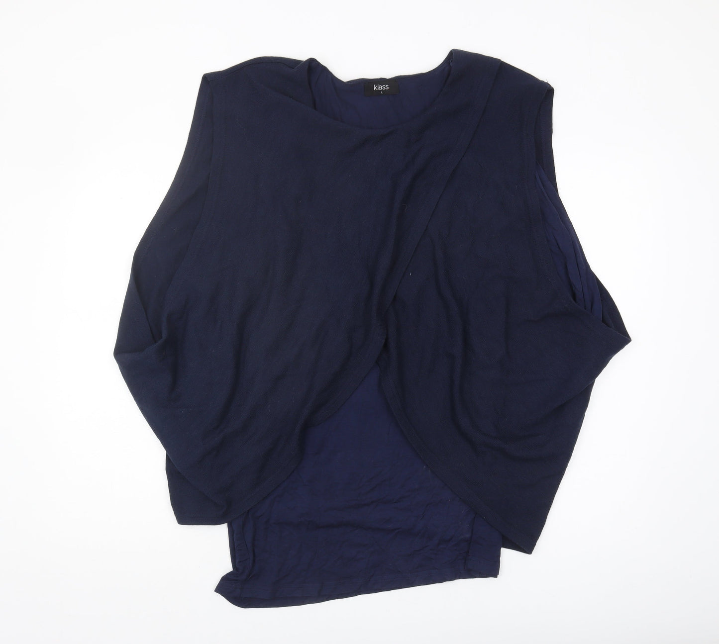Womens UK Size L Klass Blue Polyester Blouse