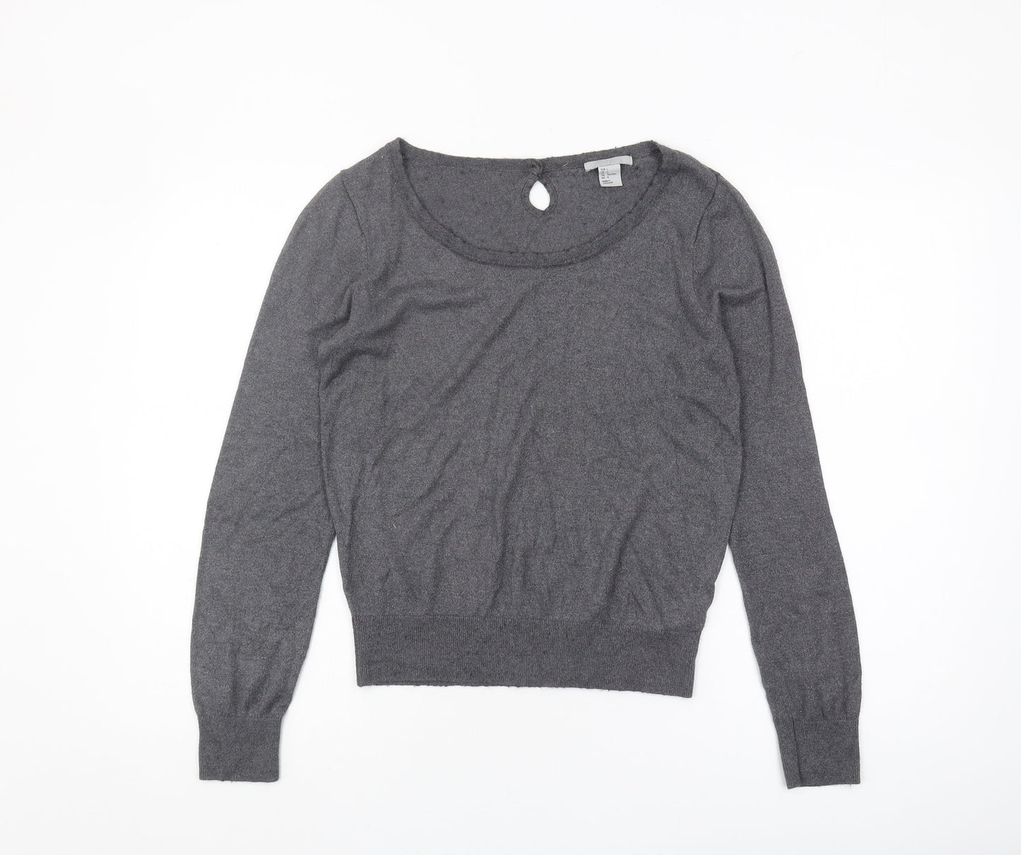H&M Women's Grey Pullover Jumper, Size 12