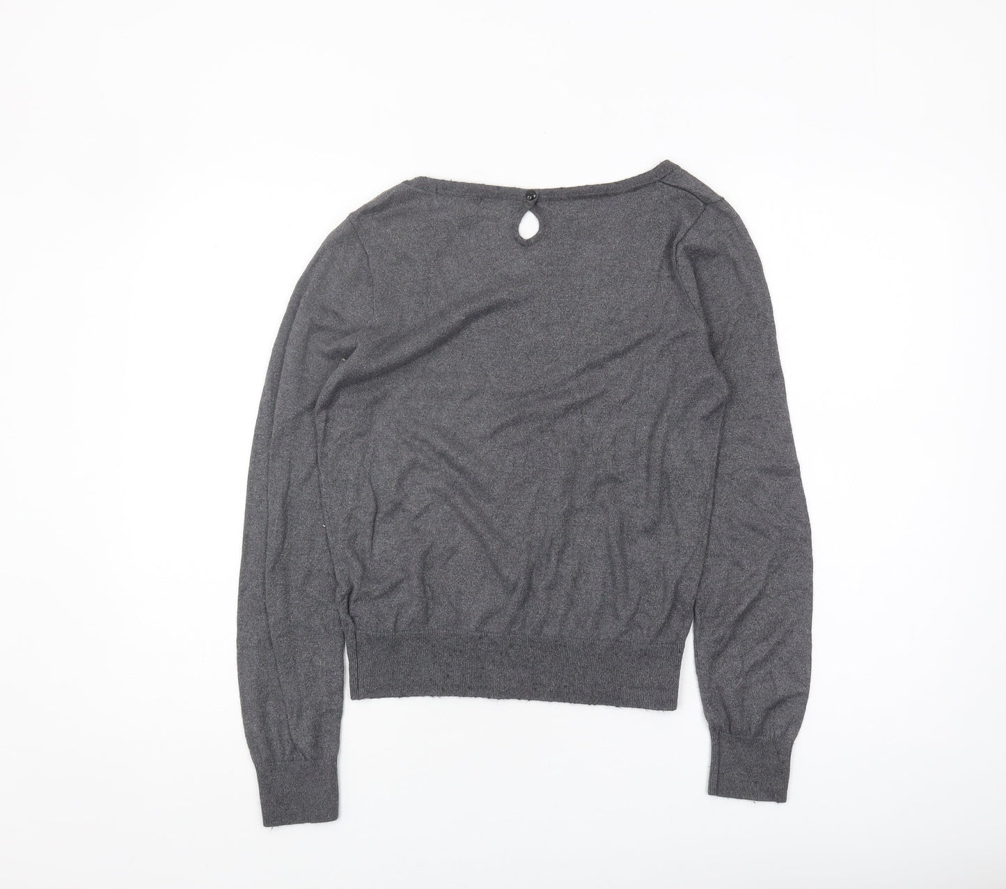 H&M Women's Grey Pullover Jumper, Size 12