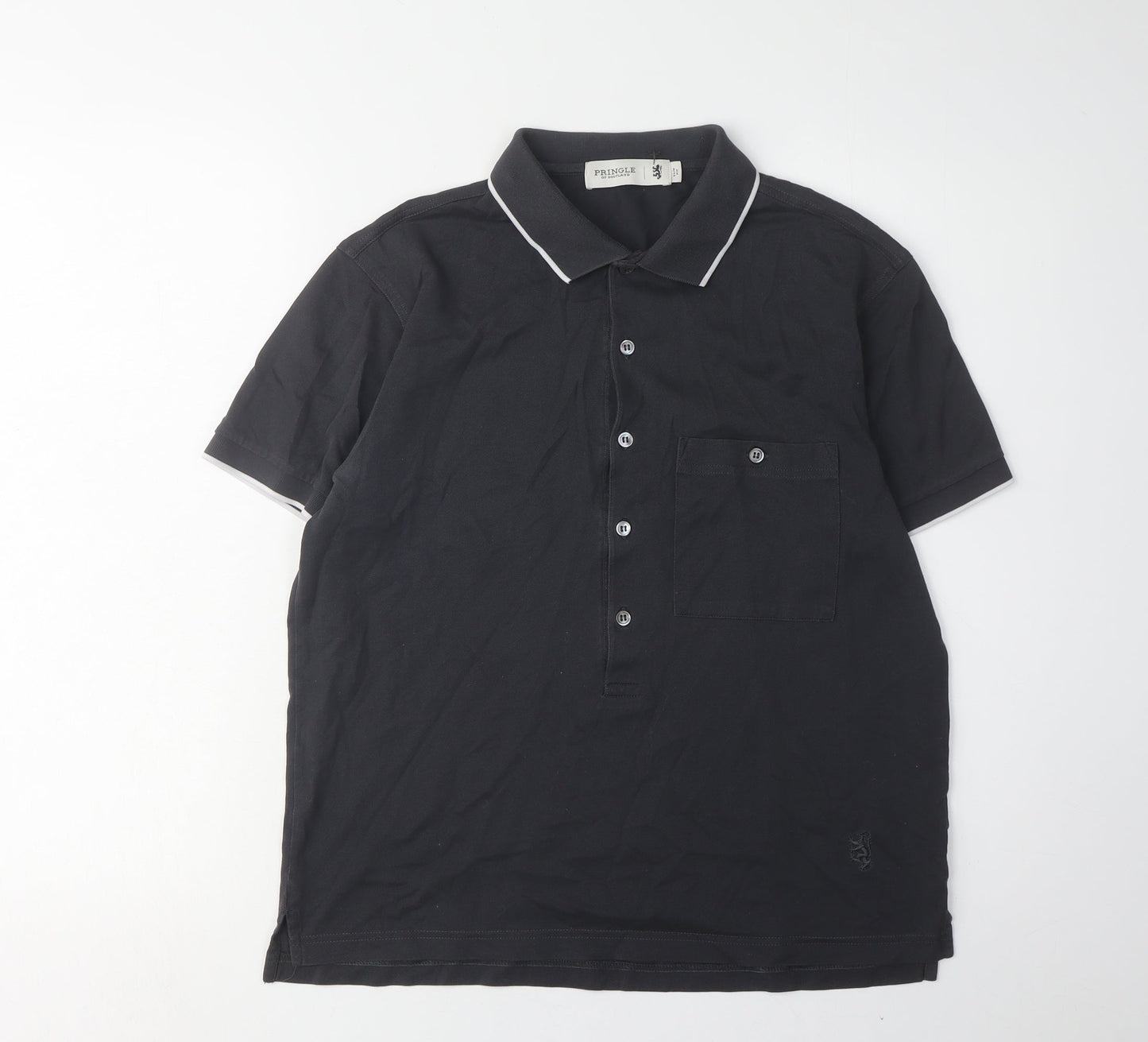 Pringle of Scotland Men's Black Slim Polo L