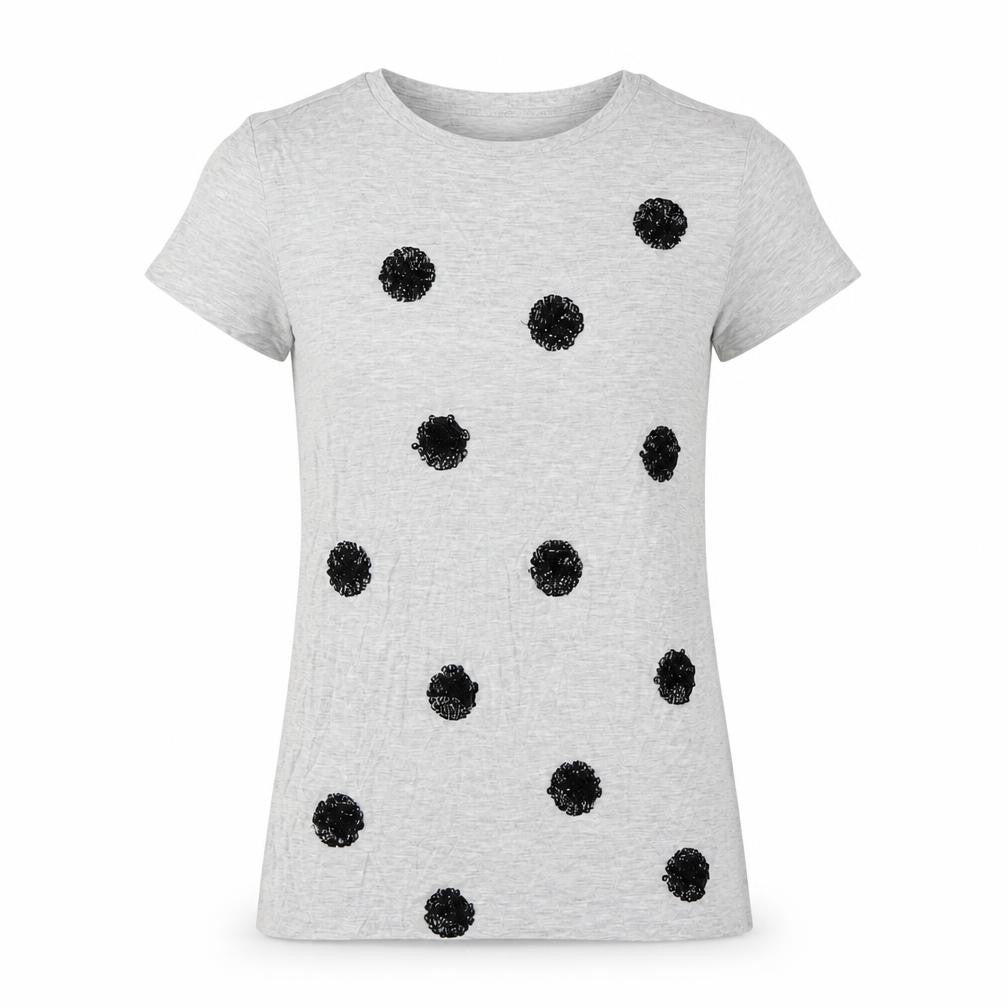 Womens UK Size S Jaeger Grey Viscose T-Shirt