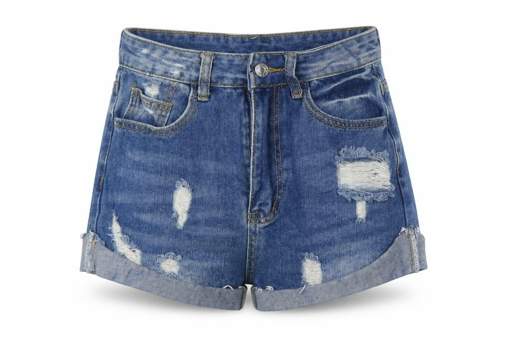 Shein Women's XS Blue Denim Cut-Off Shorts