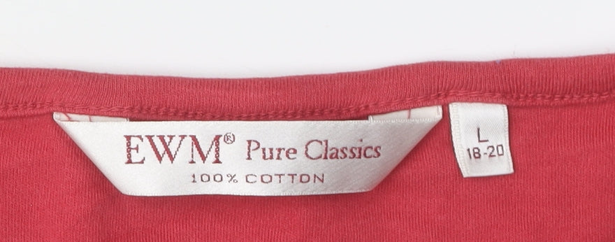 EWM Pure Classics Women's Red Beaded Top L