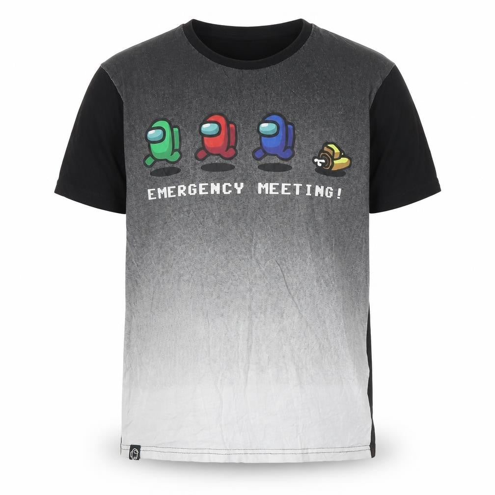 Among Us Black Boys' T-Shirt Age 13-14 - Casual Cotton Game Tee