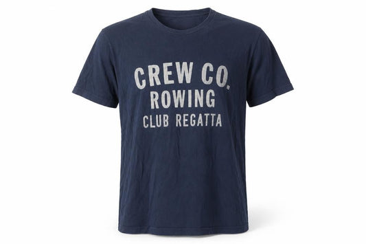 Front view of Crew Clothing Men's Blue Medium T-Shirt