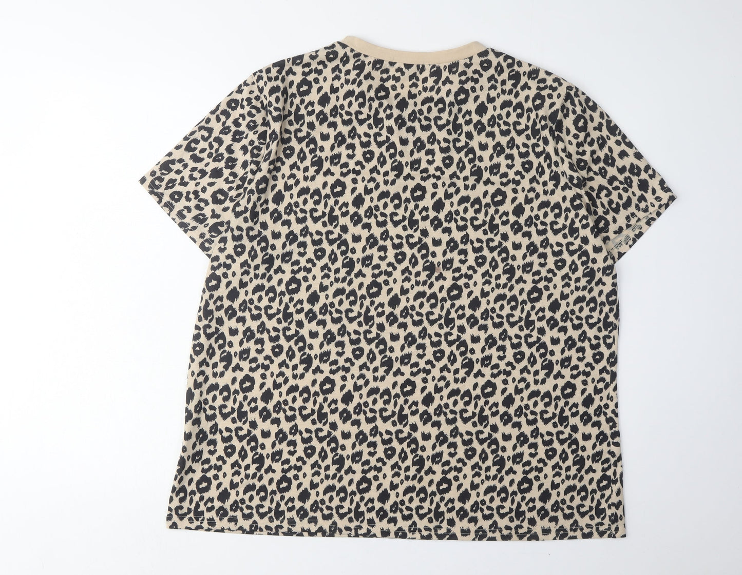 Blooming Jelly Women's Beige Animal Print T-Shirt 2XL