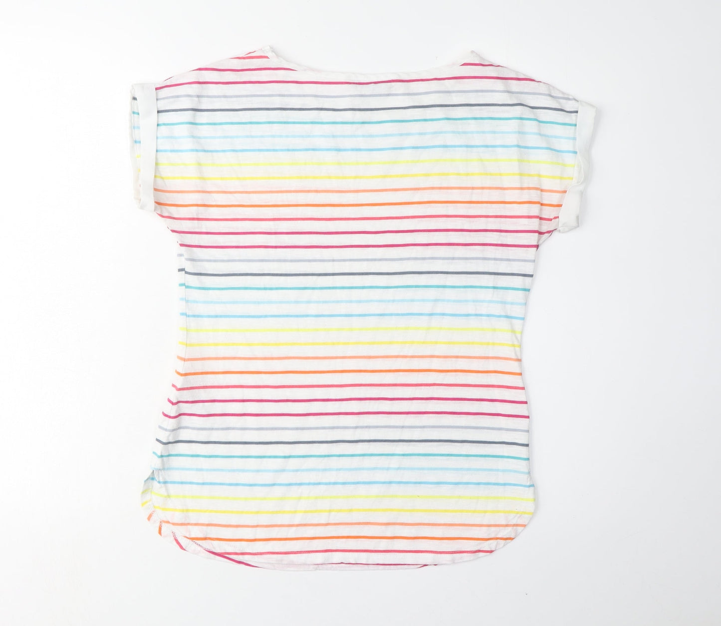 Oasis Women's Multicoloured Striped T-Shirt XS