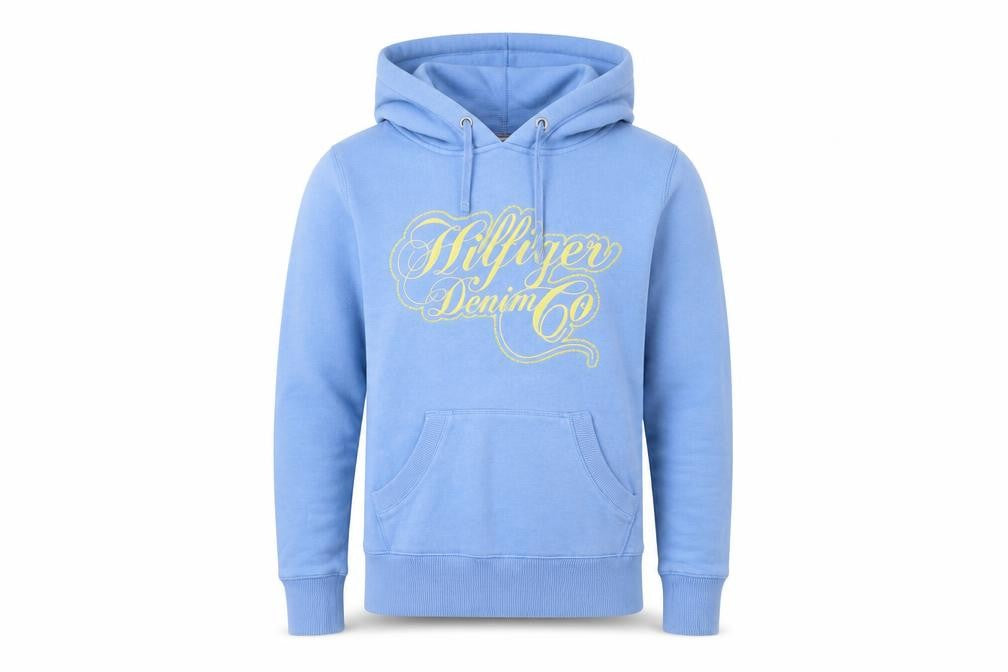 Mens UK S  Hilfiger Denim Blue Pullover Hoodie