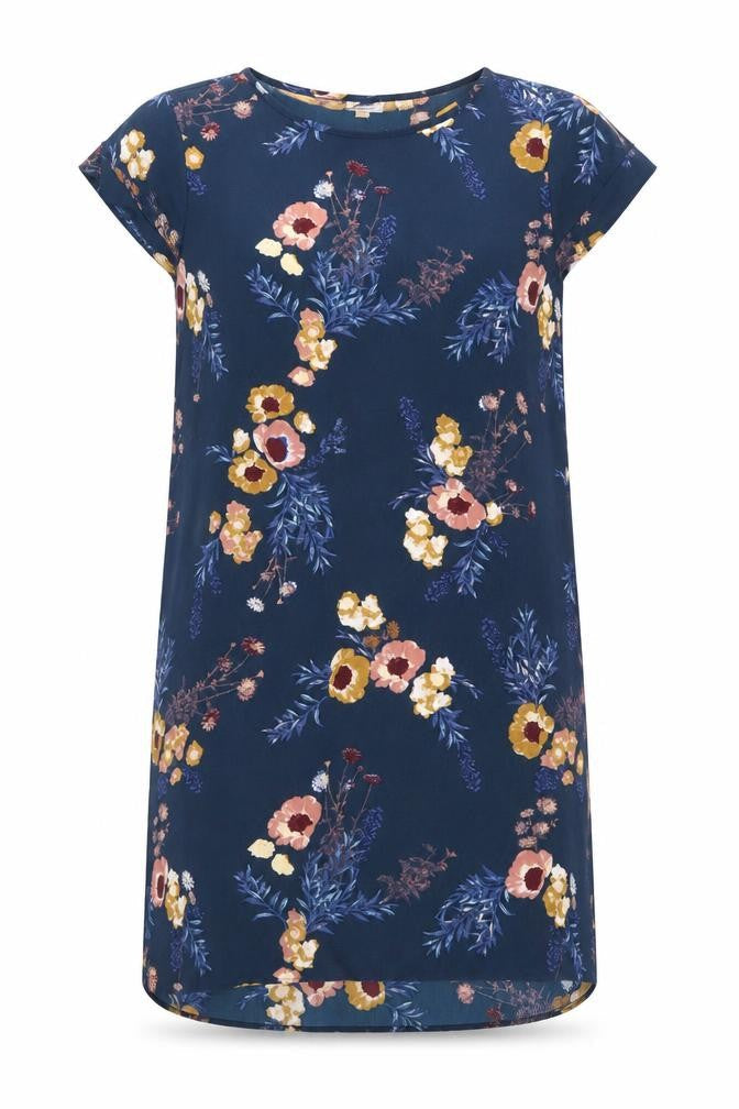 JACQUELINE de YONG Women's Blue Floral Shift Dress