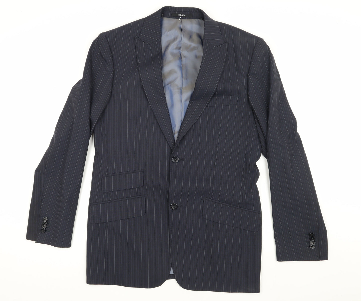 Ted Baker Men's Blue Striped Blazer Size 3 Classic Style