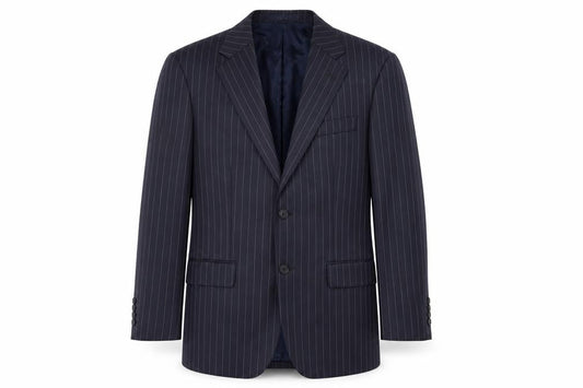 Mens 36 Chest Regular DAKS Blue Two-Button Blazer