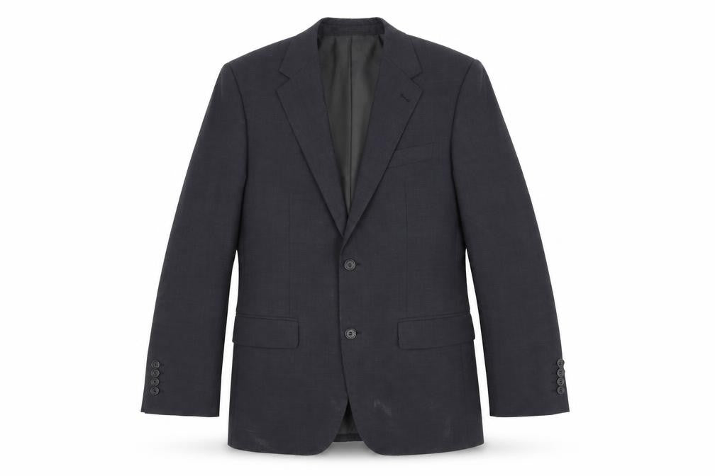 Mens 38 Chest Regular Jeff Banks Grey Two-Button Blazer