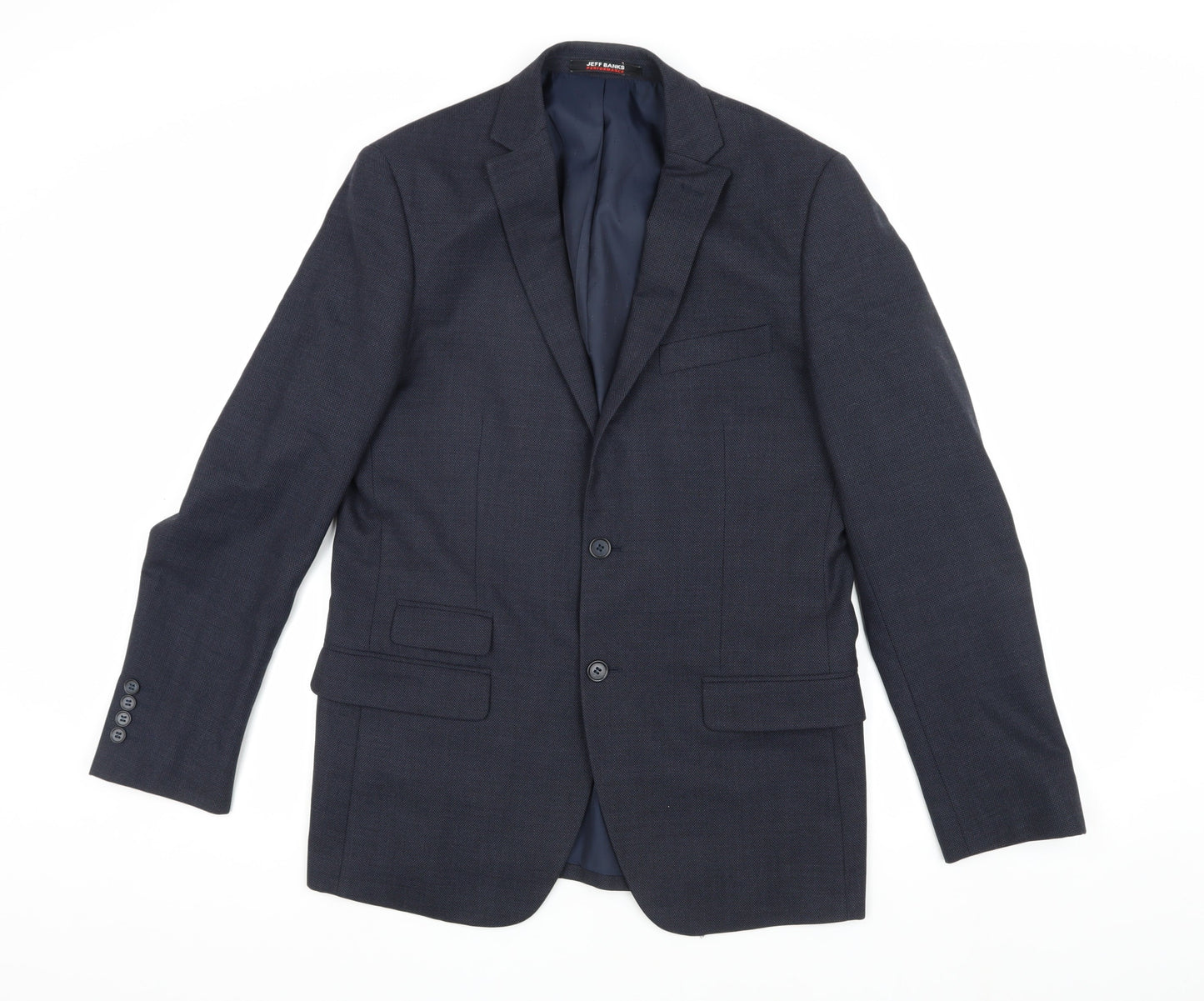 Jeff Banks Men's Blue Blazer, 38, Regular Fit, Formal