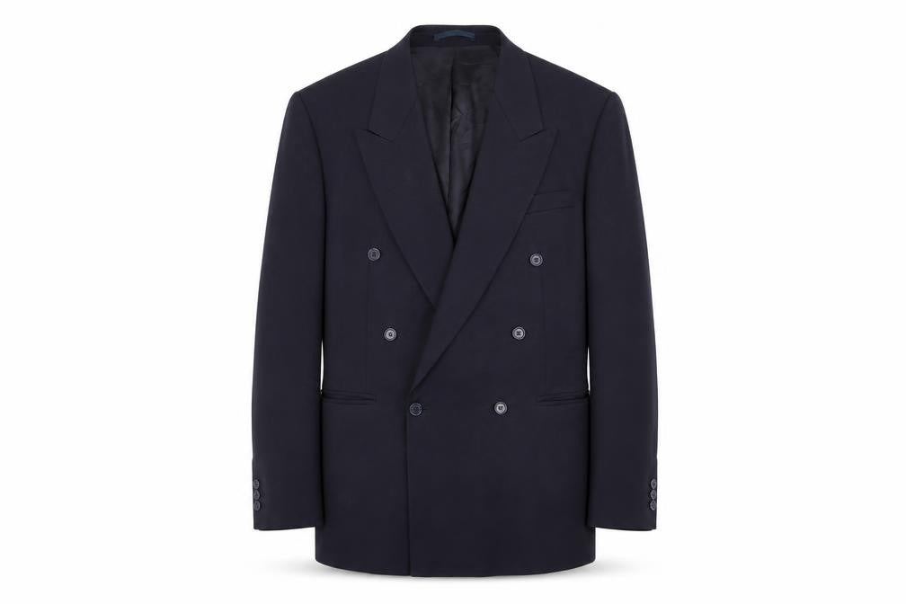 Mens 42 Chest Regular Pierre Cardin Blue Four-Button Blazer