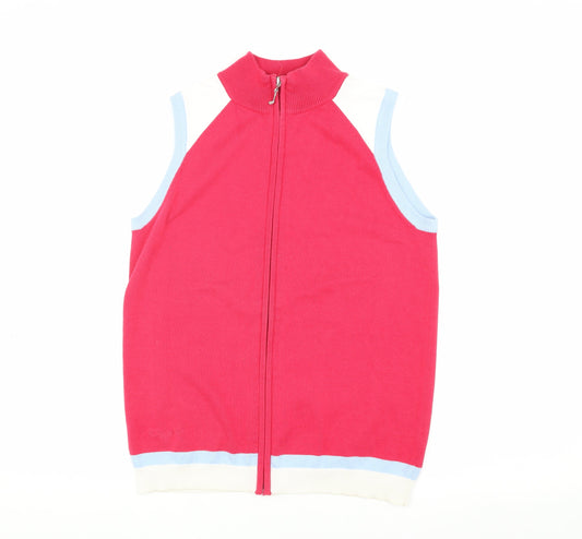 Glenmuir Women's Red Sleeveless Waistcoat S Casual
