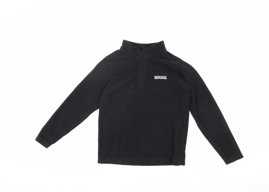 Regatta Boys Black Fleece Pullover Hoodie Age 9-10