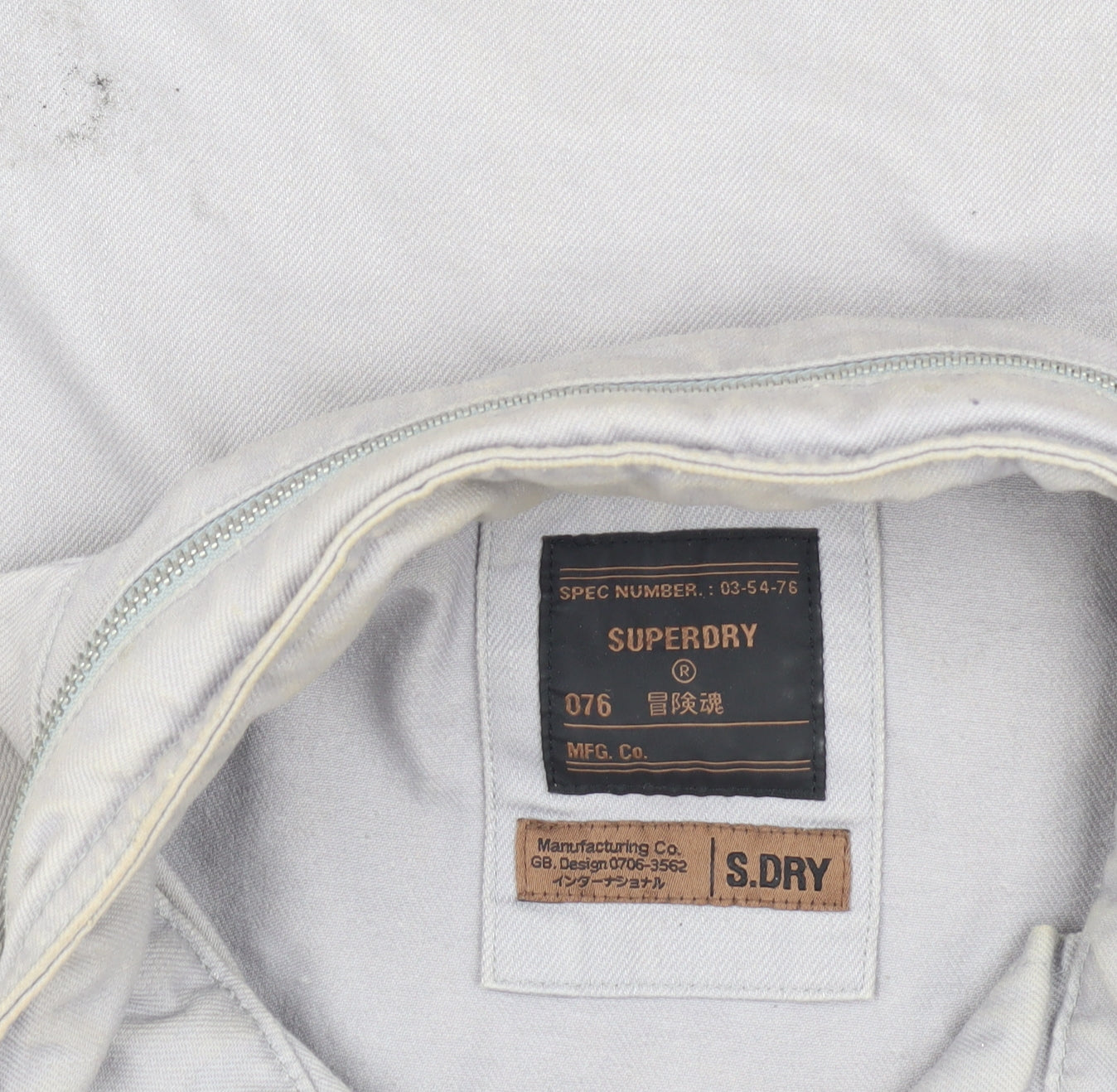 Superdry Men's Grey XS Cotton Basic Jacket