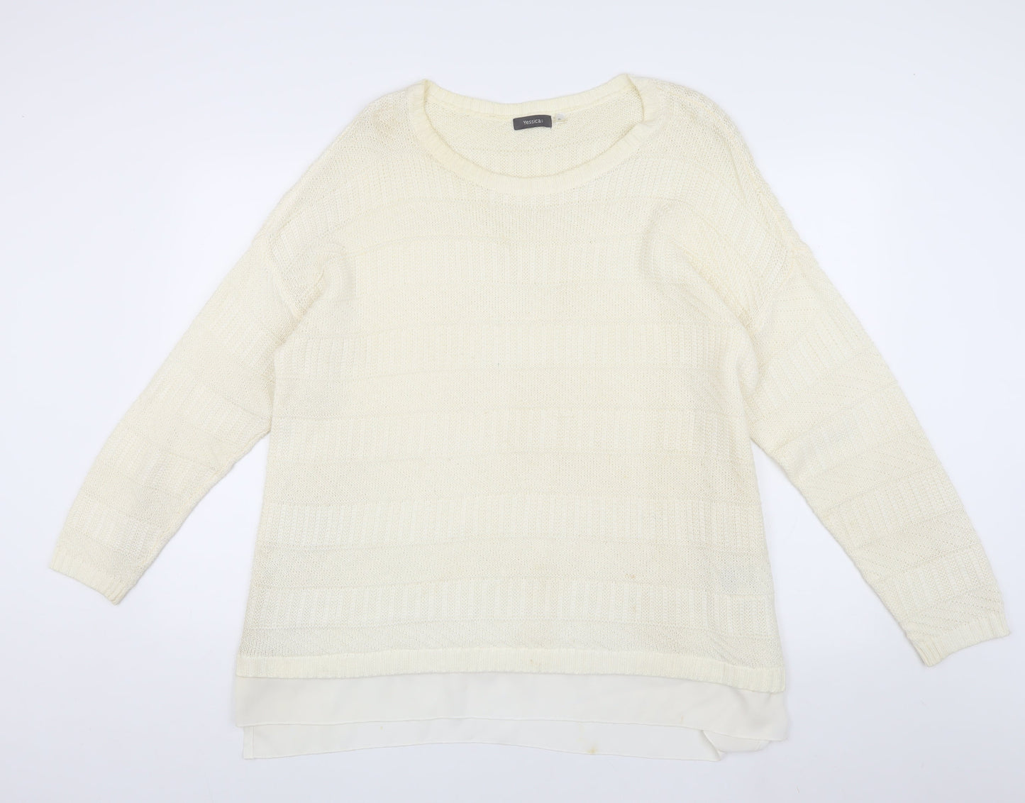 Yessica Women's Ivory XL Pullover Jumper