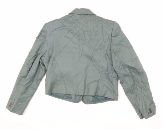Alexon Women's Green Blazer Wool UK 14 Shawl Collar
