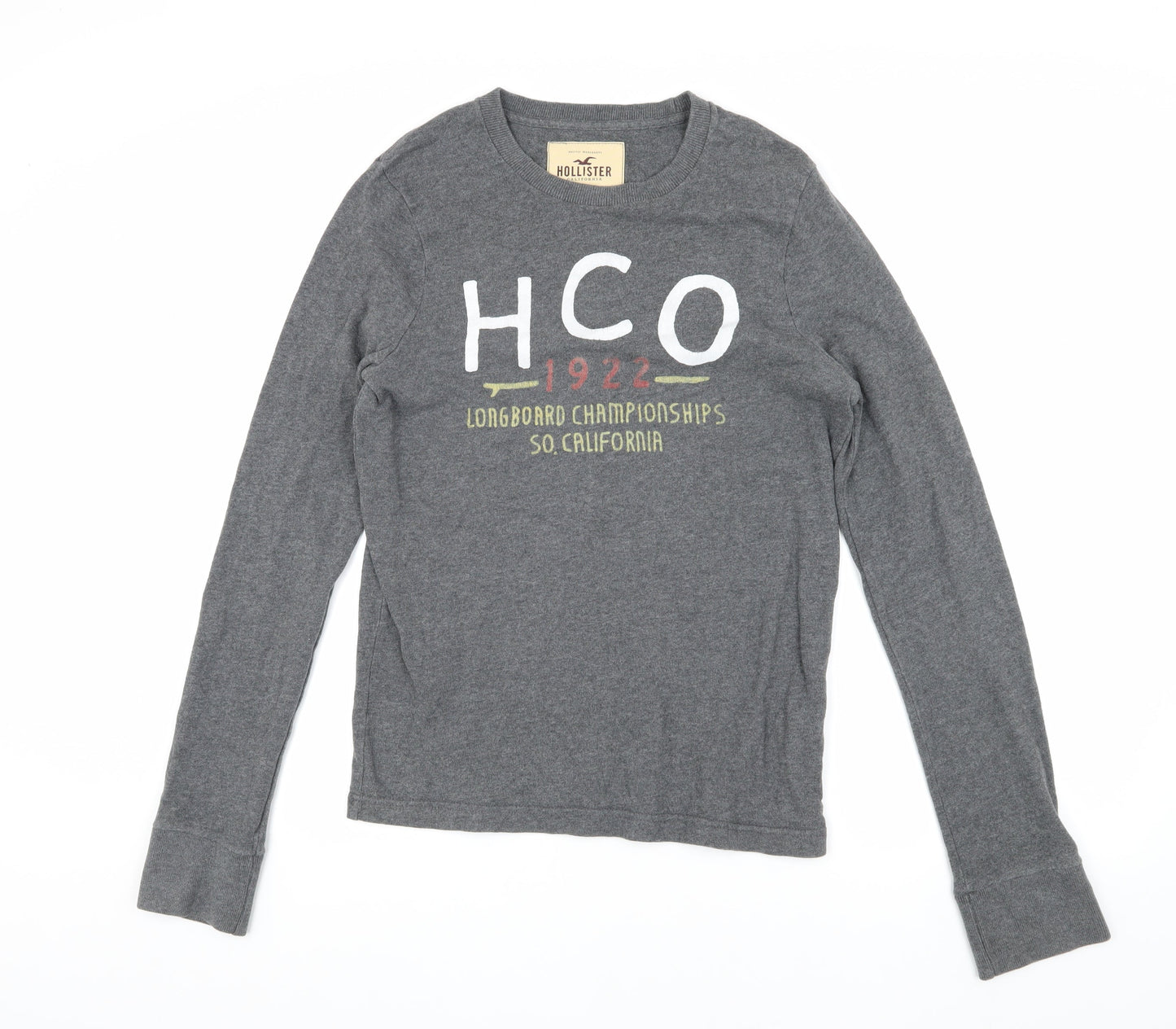Hollister Men's Grey Pullover Sweatshirt S